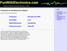 Tablet Screenshot of funwithelectronics.com